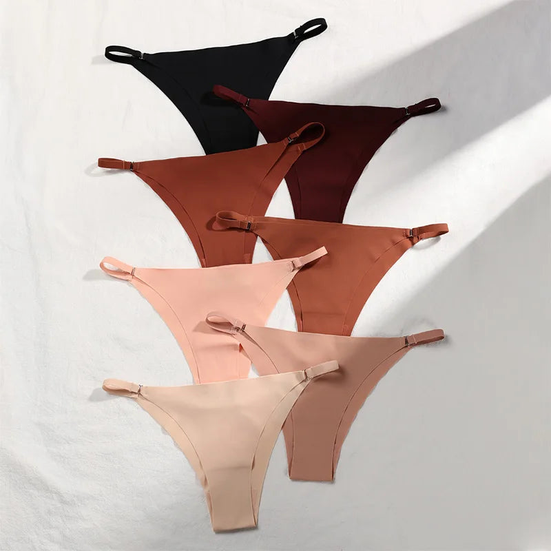 Culotte sexy en coton avec ceinture fine pour femmes