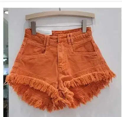 Short en jean vert ligne A pour femmes