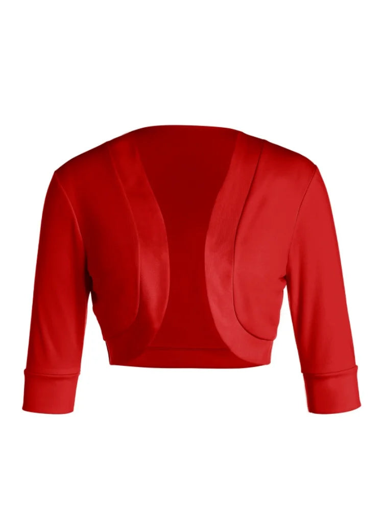 Veste cardigan courte à manches longues pour femmes