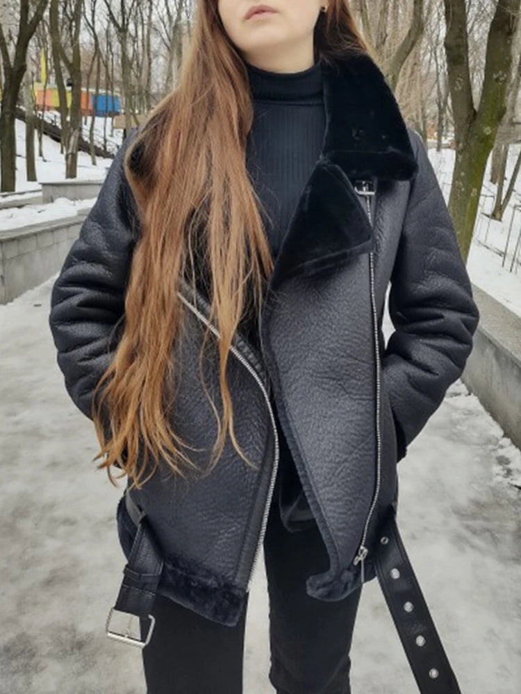 Veste en fausse fourrure pour femmes