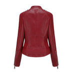 Veste en similicuir souple pour femmes