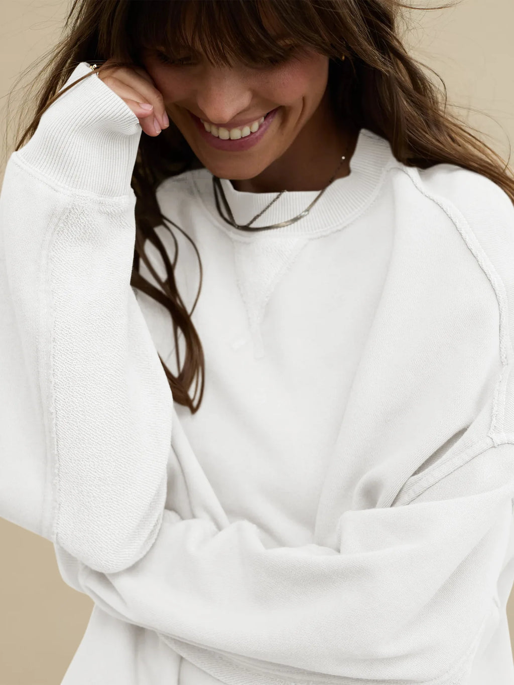 Sweat à capuche ample et décontracté à col rond pour femmes