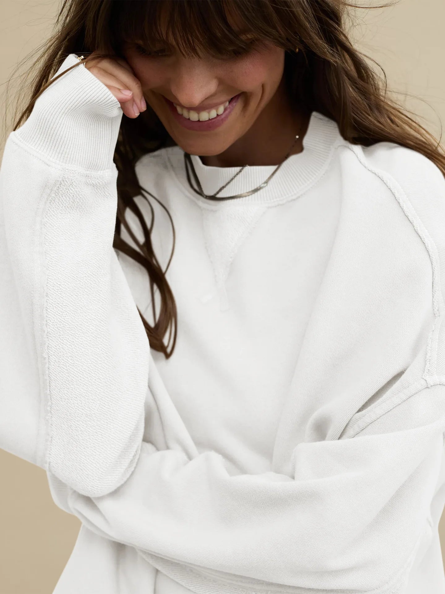 Sweat à capuche ample et décontracté à col rond pour femmes