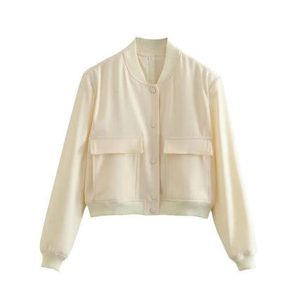 Veste Femme à Col Montant – Style Mi-Saison