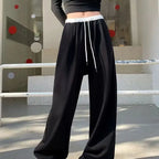 Pantalon de survêtement noir décontracté pour femmes