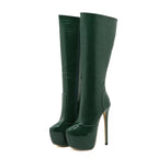 Bottes à plateforme à talons aiguilles extrêmes de 16 cm pour femmes