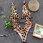 Maillot de bain une pièce à décolleté plongeant en V pour femmes