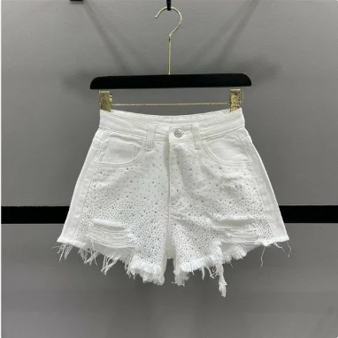 Shorts en jean taille haute pour femmes