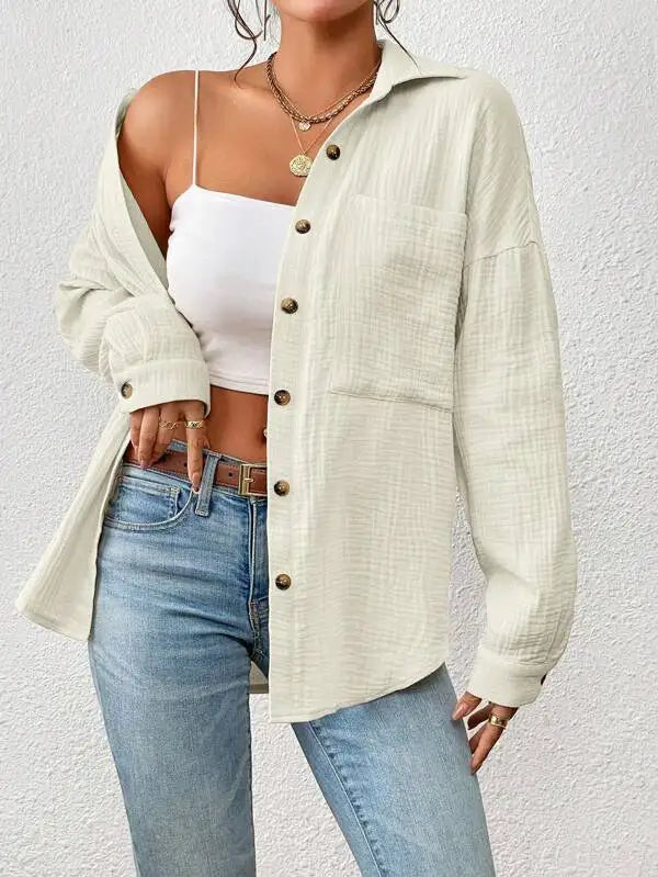 Chemises décontracté 100% coton pour femmes