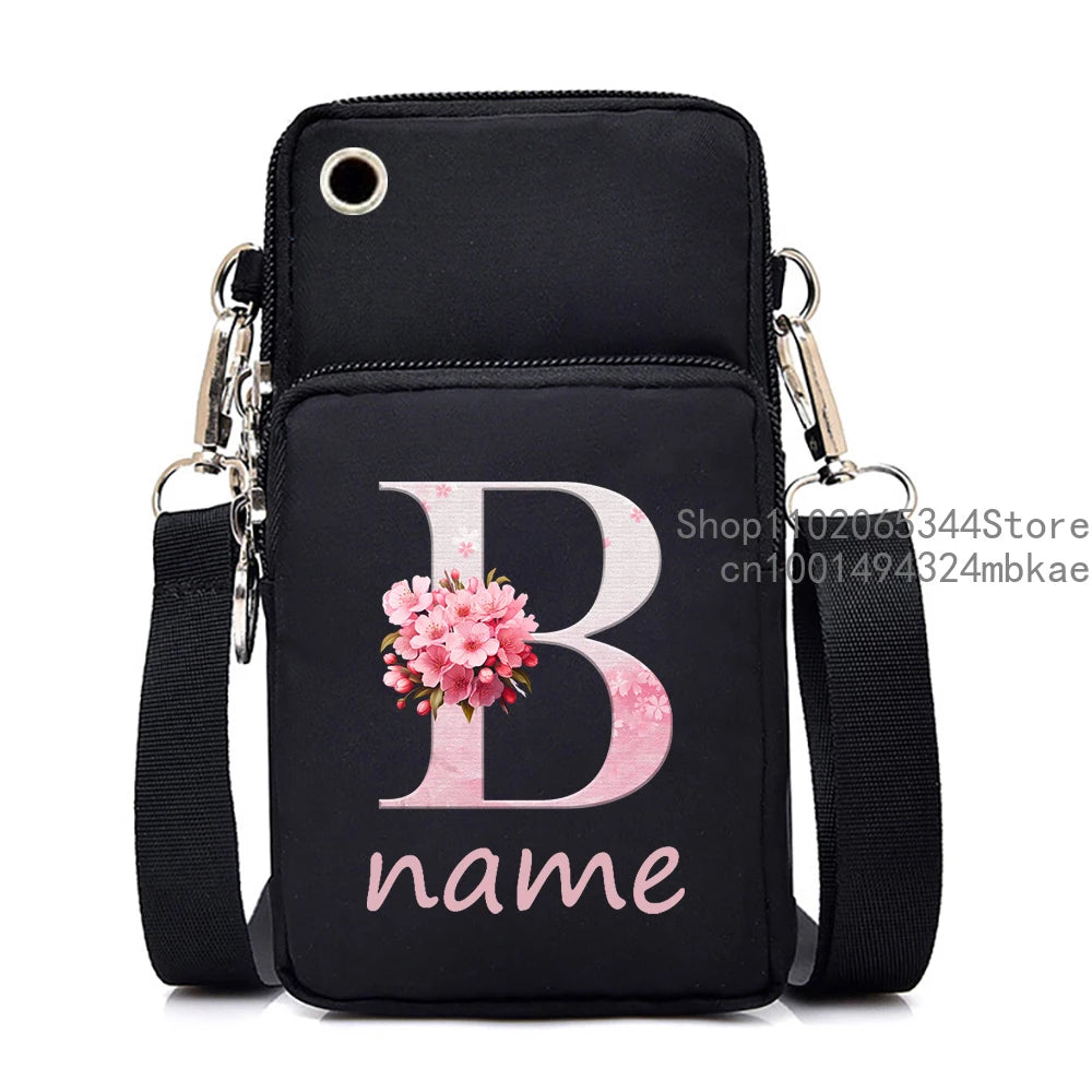 Sac à bandoulière pour téléphone portable floral pour femmes