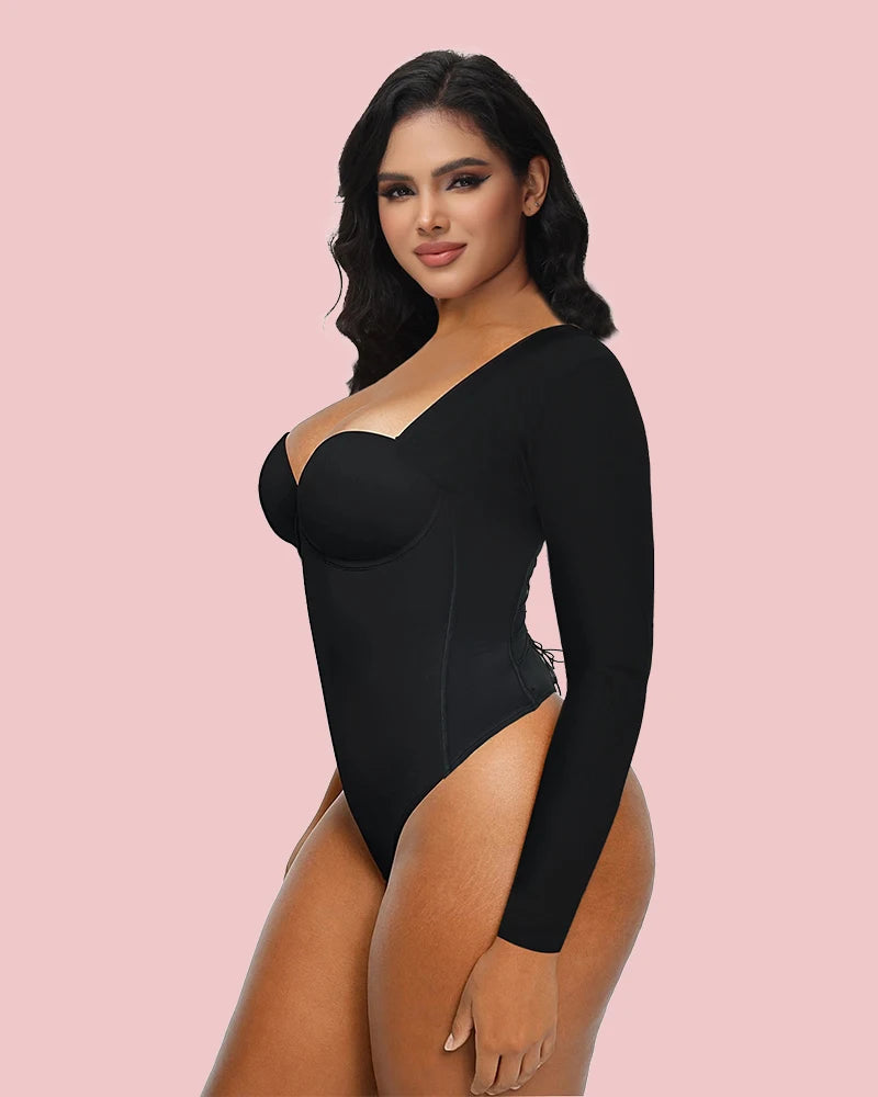 Body à manches longues sans couture pour femmes