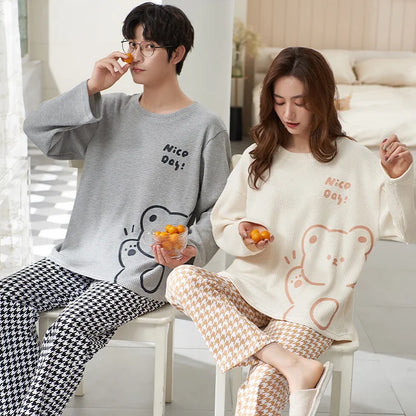 Pyjama Femme en Coton – Manches Longues