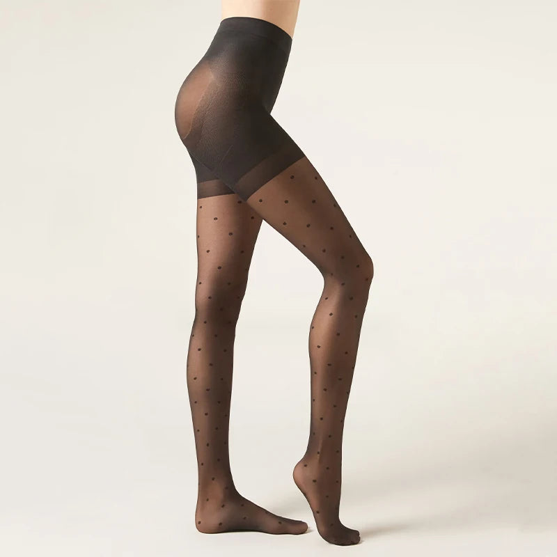 Collants à motifs à pois pour femmes
