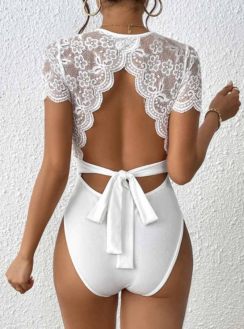 Body mince évider pour femmes