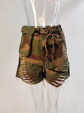 Short en jean taille haute pour femmes