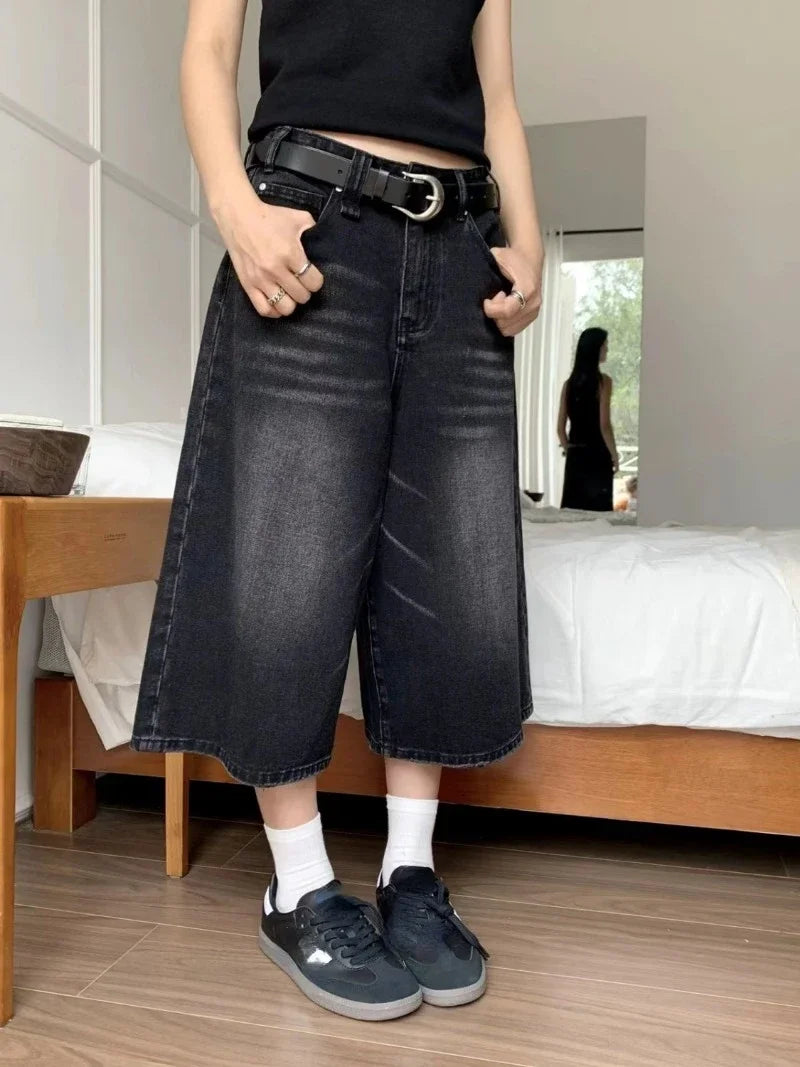 Short en jean taille basse pour femmes