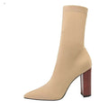 Bottine à talons hauts carrés pour femmes