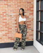 Pantalon long camouflage tendance pour femmes