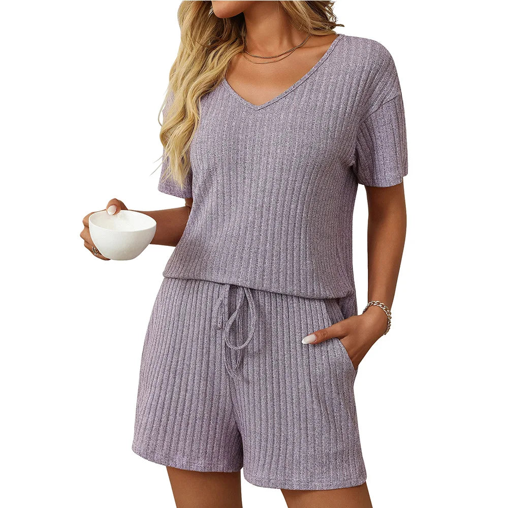 Ensembles décontracté ample short courts pour femmes