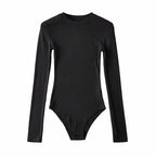 Body sexy à manches longues pour femmes