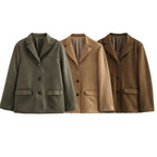 Blazer d'automne vintage pour femmes
