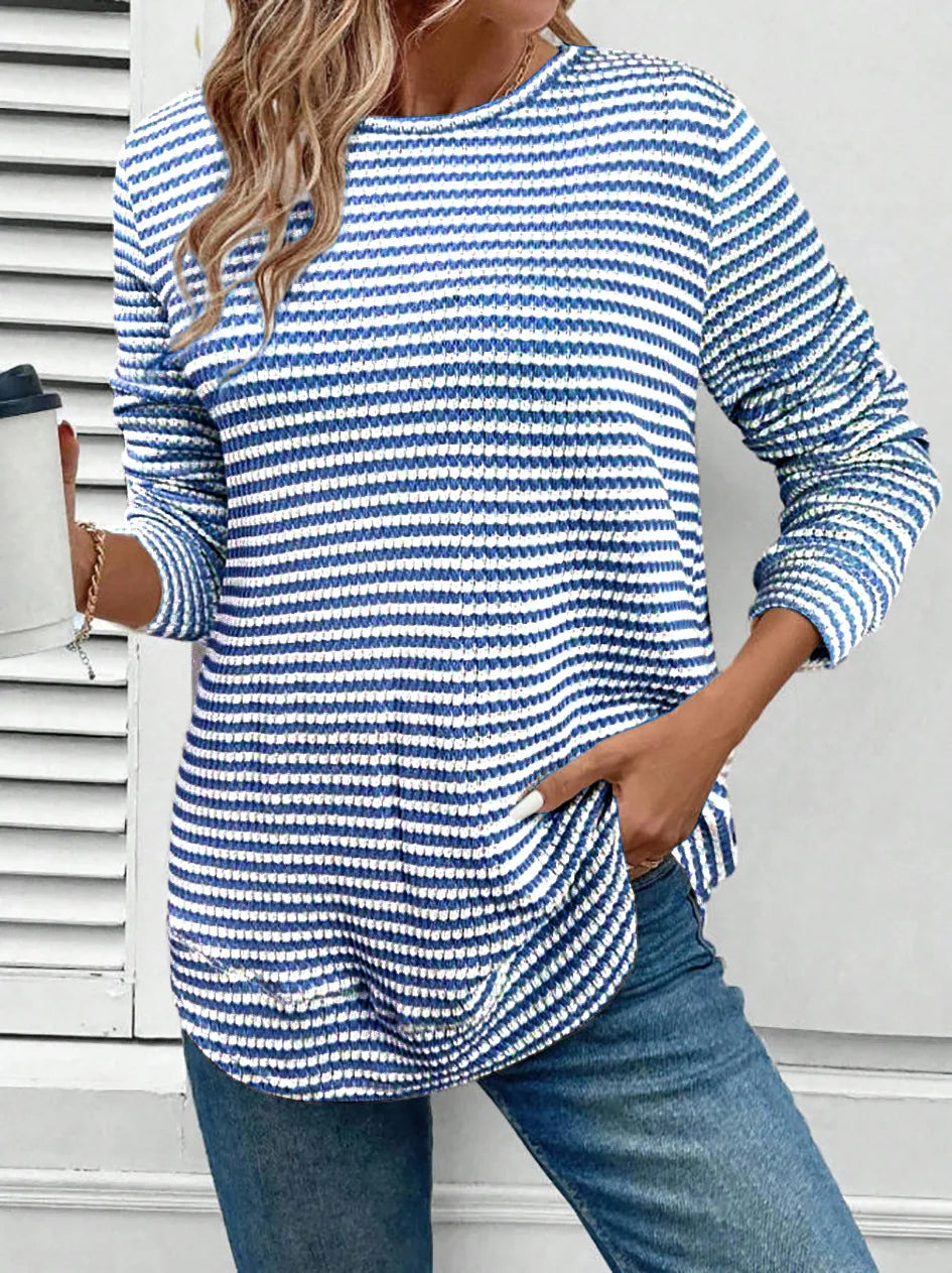Pull Rayé Ajouré Femme – Style Chic