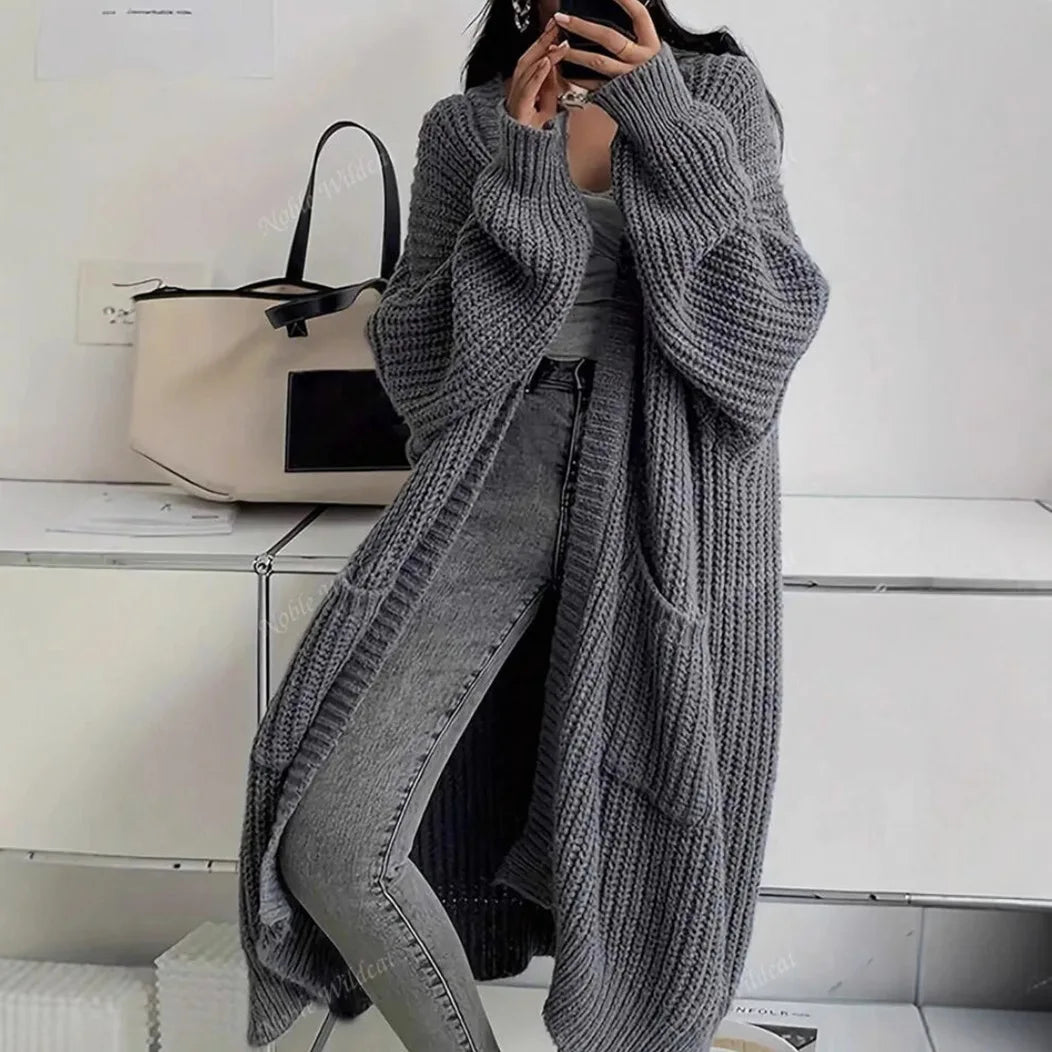 Cardigan longue tricoté pour femmes