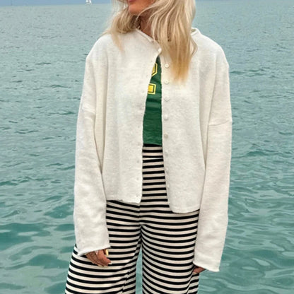 Pull Boutonné Femme – Manches Longues