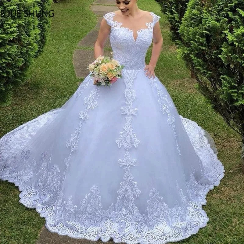Robe de mariée de luxe en dentelle pour femmes
