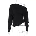 T-shirt élégant à manches longues et coupe ajustée pour femmes