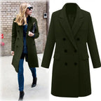 Manteau mi-long en laine pour femmes