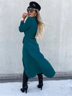 Robe chemise à manches longues pour femmes