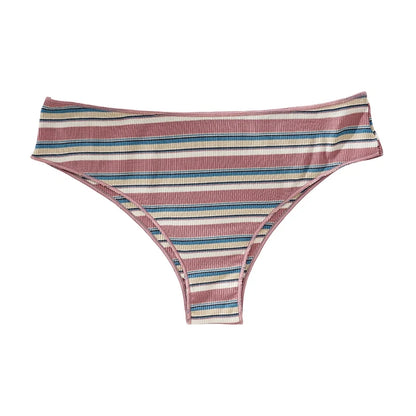 String Coton Femme – Rayures Arc-en-Ciel