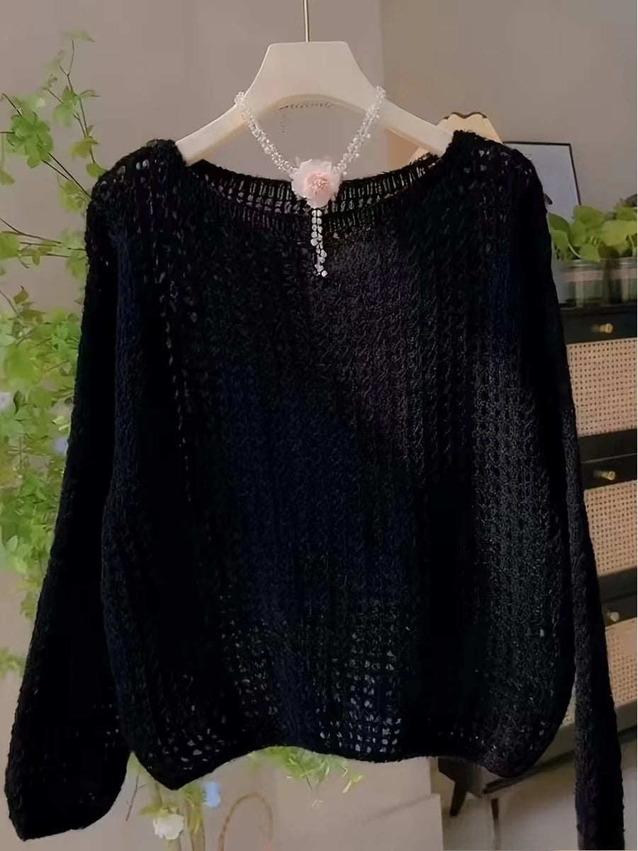 Pull Ample Femme – Maille Ajourée et Respirante