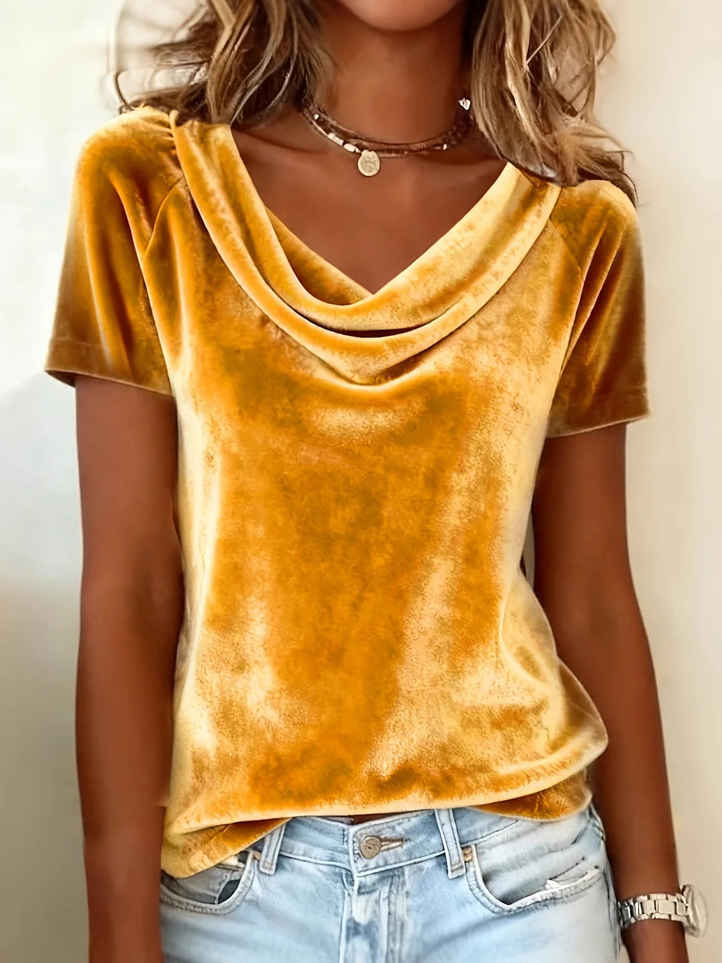 T-shirts amples décontractés de couleur unie pour femmes