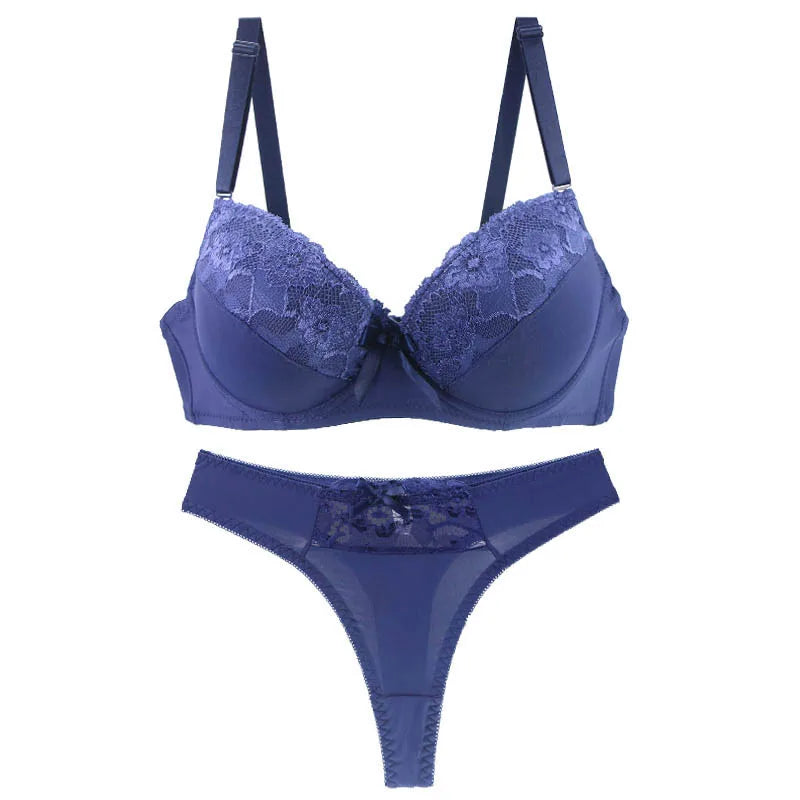 Ensemble de soutien-gorge et string en dentelle pour femmes