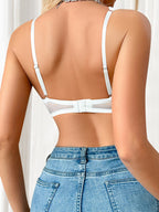 Soutien-gorge blanc en dentelle ultra-fine pour femmes