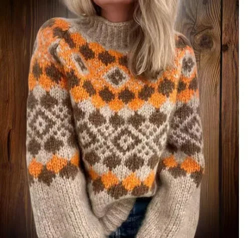 Pull en maille à manches longues pour femmes