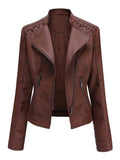 Veste en cuir Slim pour femmes