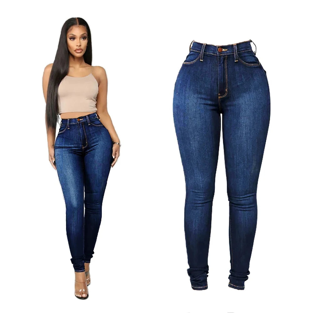 Jean Skinny Femme – Taille Haute et Denim Extensible