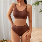 Ensemble de sous-vêtements soutien-gorge et culottes sans couture pour femmes