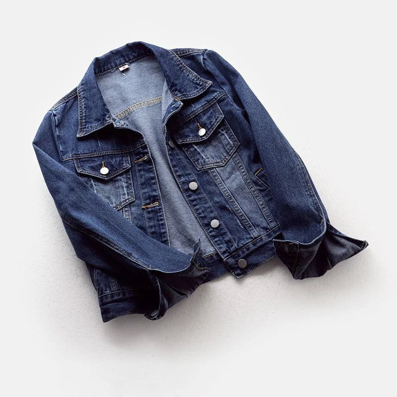Veste en jean à manches longues pour femmes