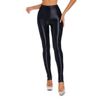 Leggings taille haute brillants pour femmes