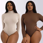 Body noir à manches longues pour femmes