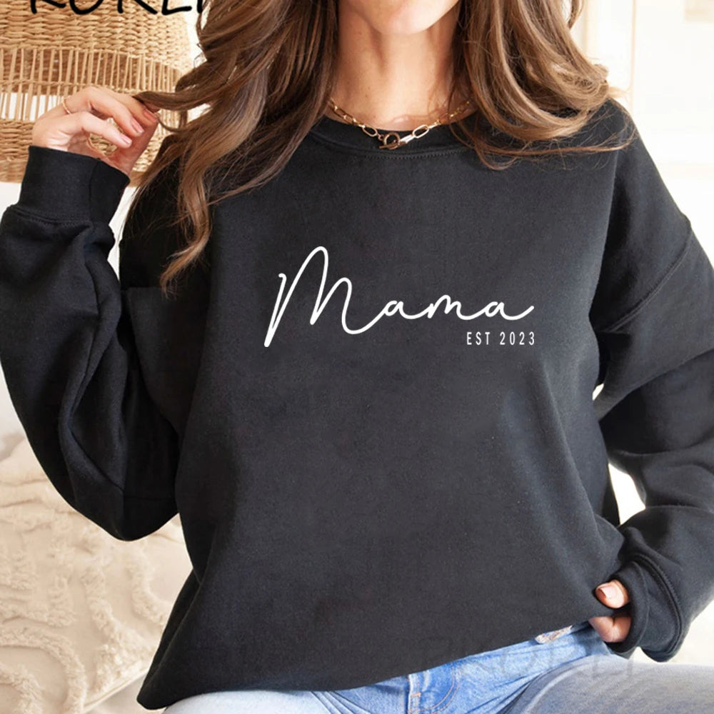 Sweat-Shirt à manches et col ras du cou pour femmes