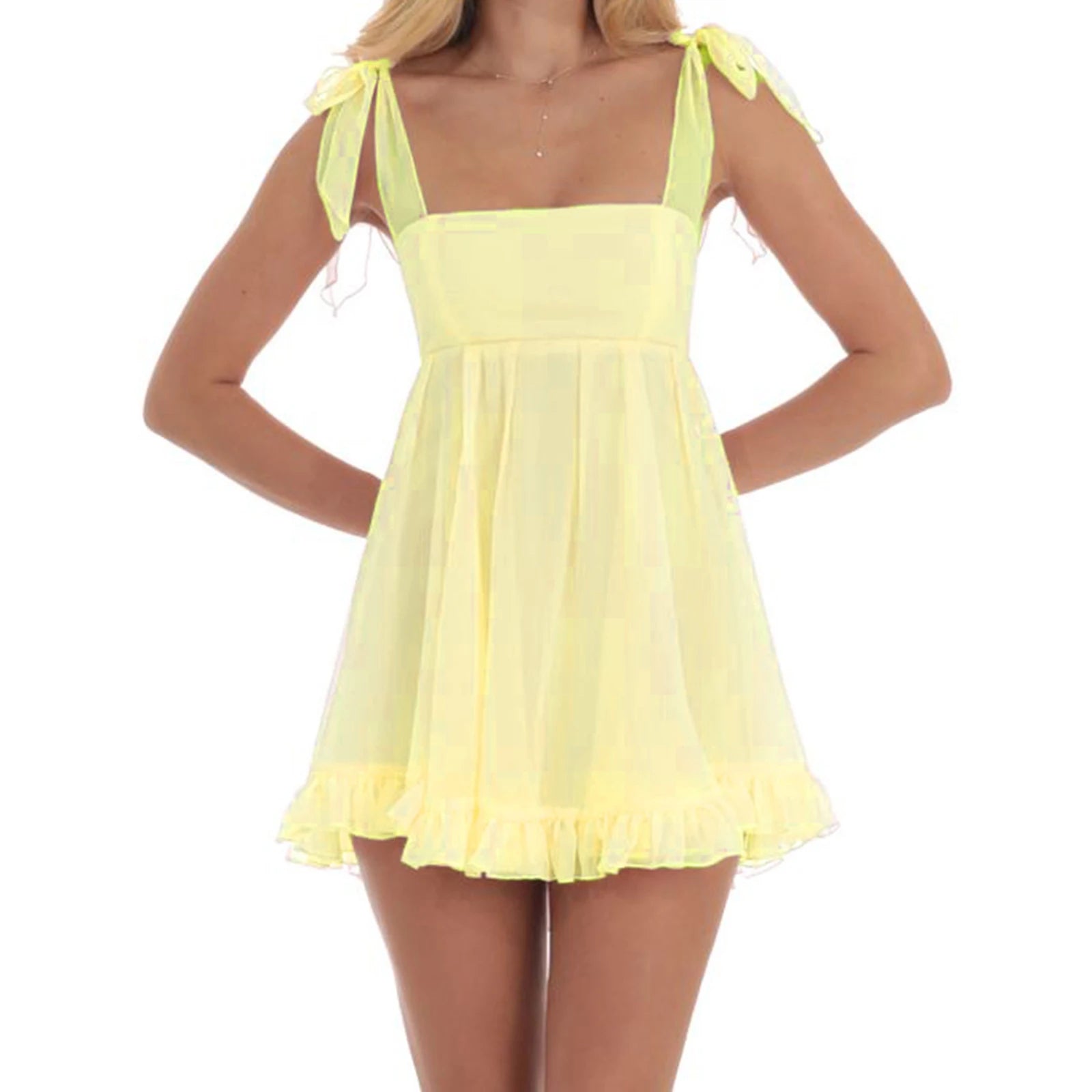 Mini robe d'été sans manches pour femmes