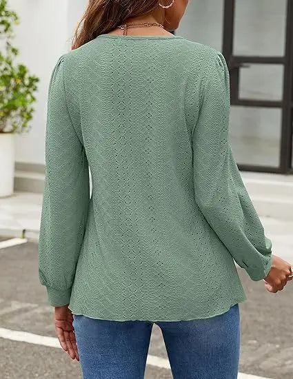 T-shirt à manches longues décontracté lâche pour femmes