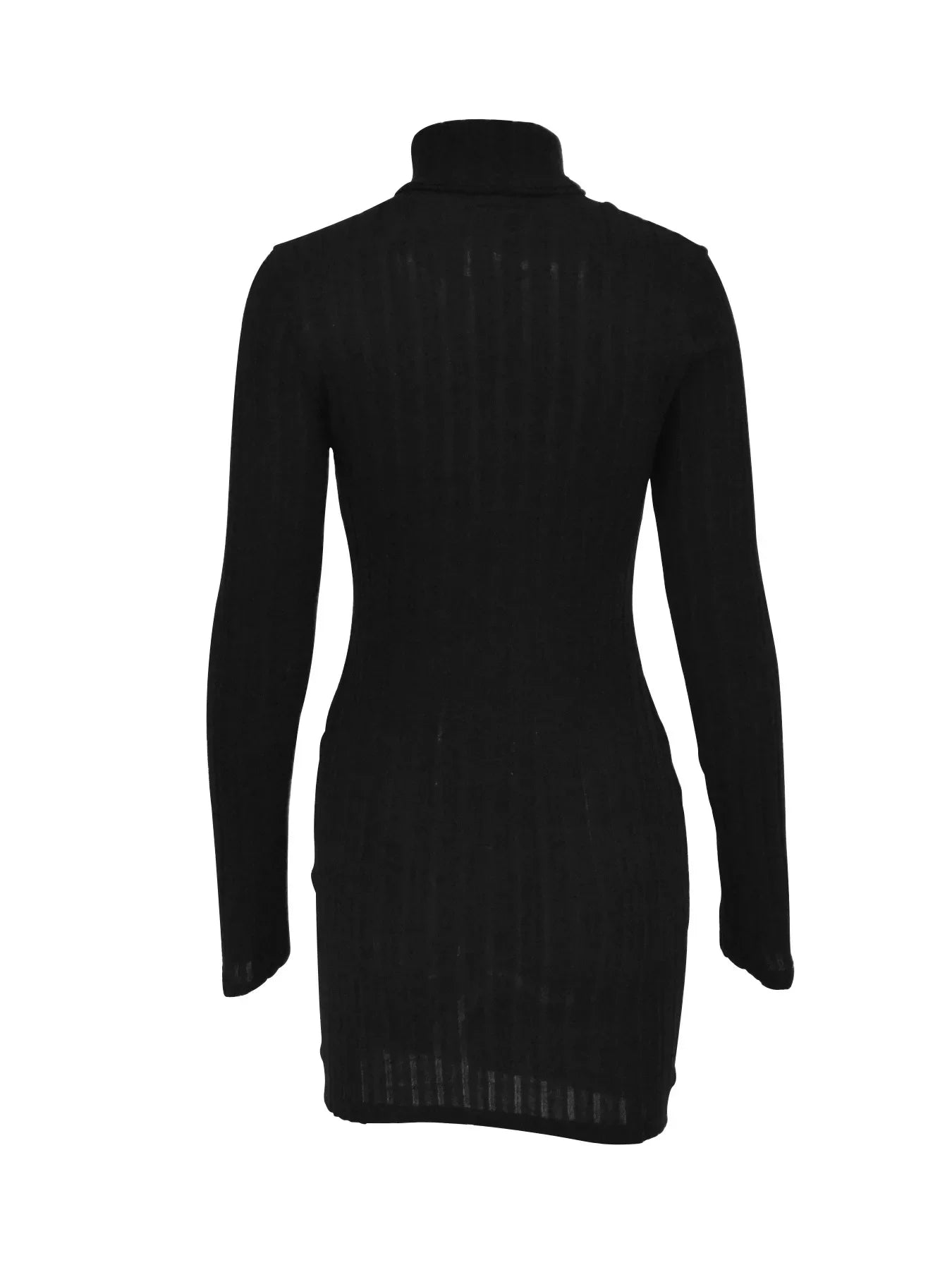 Robe pull amincissante à col roulé pour femmes