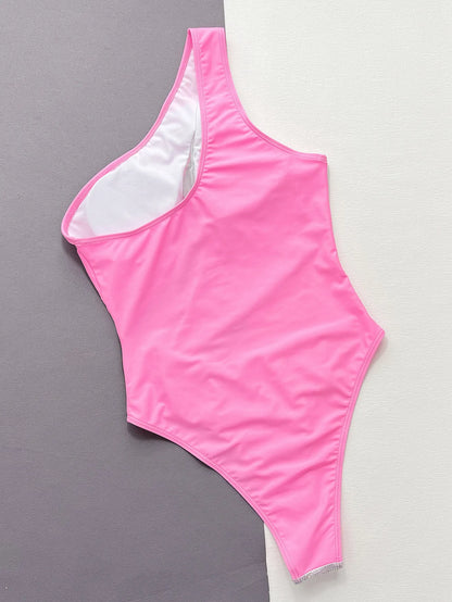 Maillot de Bain 1 Pièce Femme – Asymétrique et Scintillant