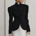Veste rétro à col montant pour femmes